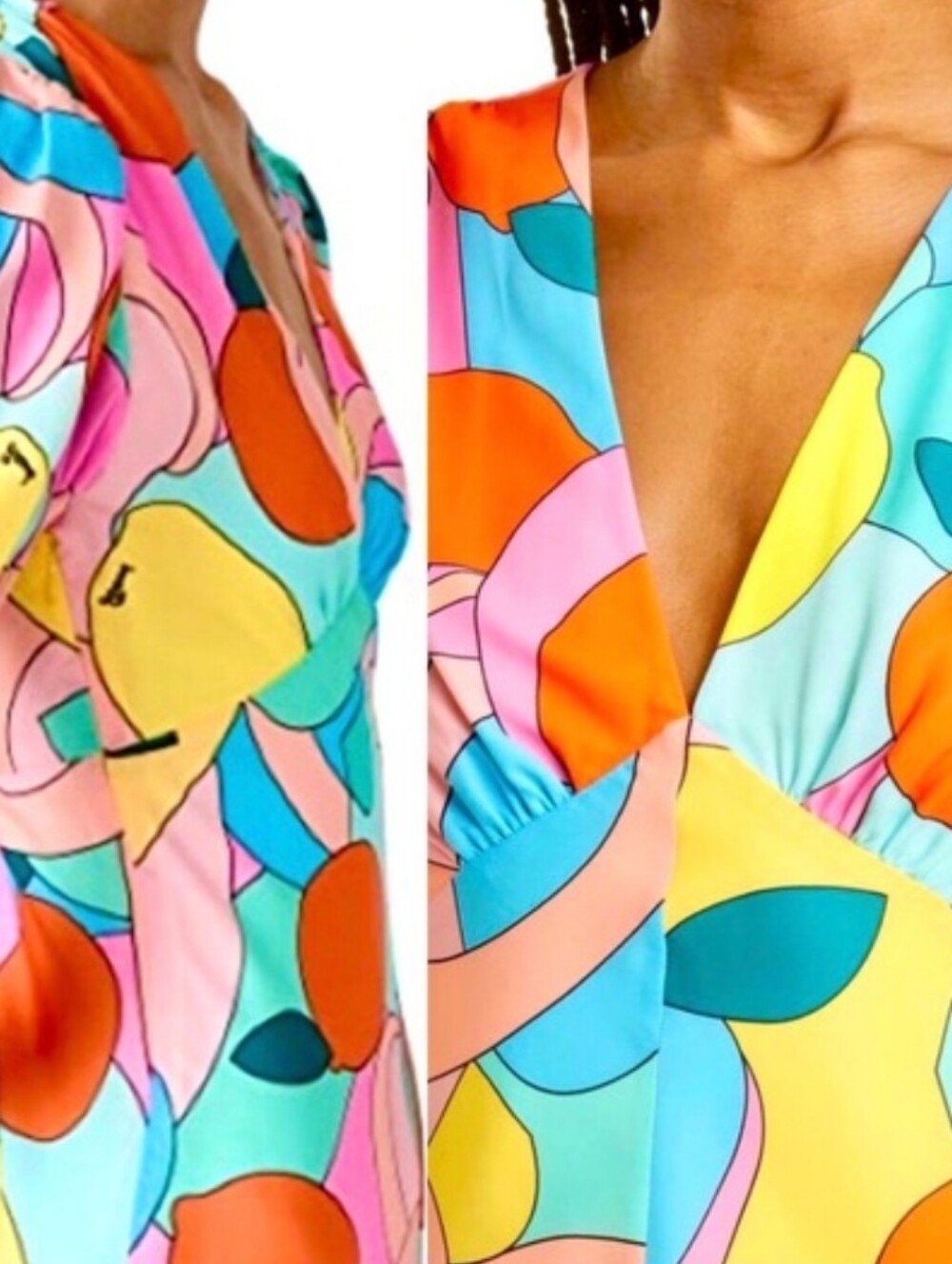 Staud Milla Citrus Kaleidoscope Mini Dress Size 0 Nwt - Picture 2 of 16